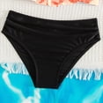 thumbnail image 7 of Girls Swimsuit 2 Piece Set Spaghetti Strap Ruffled Print Halter High Waist Trunks Cute Quick Dry Bathing Suit (13-14 Years, Orange), 7 of 7