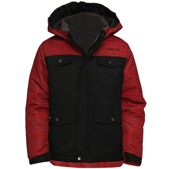 Arctix Kids Slalom Insulated Winter Jacket, Arrowhead Vintage Red/Black, 2T