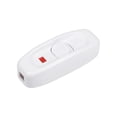 thumbnail image 5 of Uxcell AC 250V 10A On/Off Indicator Light Inline Cord Switch White for Desk Lamp 4 Pack, 5 of 5