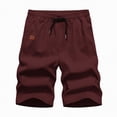thumbnail image 4 of KPOPLK Men's Casual Shorts with Zipper Pockets Elastic Waistband with Drawstring Cargo Stretch Short Size XXXXL,Red, 4 of 7