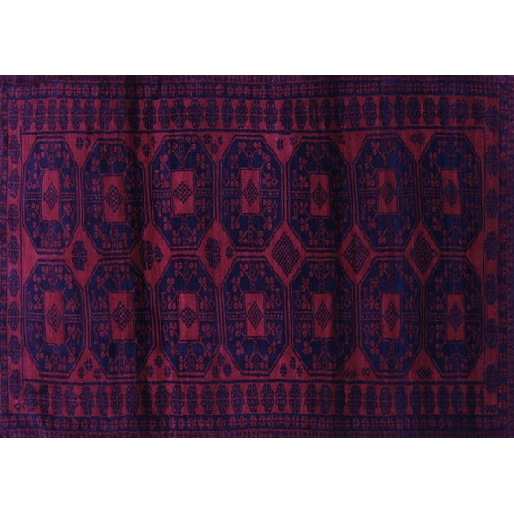 Ahgly Company Indoor Rectangle Persian Purple Traditional Area Rugs, 2' x 4'