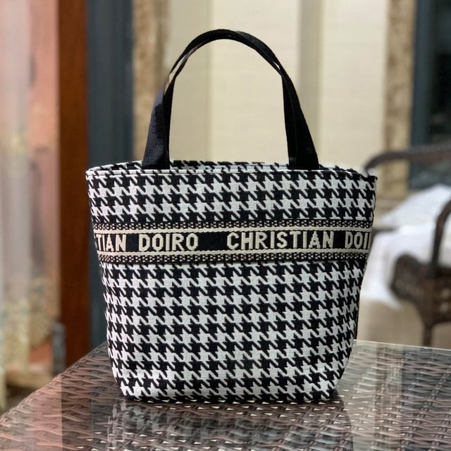 Bolso de lona de gran capacidad, moderno, cómodo mango, maquillaje, cosméticos, bolsa de almuerzo para mujer, talla L, tipo 2