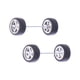 thumbnail image 5 of Juego de ruedas y neumáticos 1: 64, neumáticos RC con llanta, pieza de control remoto, ruedas de vehículo, neumático modificado para modelos de coche, Argén, 5 of 8