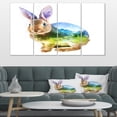 thumbnail image 1 of Rabbit Double Exposure Illustration - Large Animal Canvas Art Print, 1 of 4