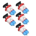 thumbnail image 2 of 5-Pack Inward-Pin Miniature Insulated Circuit Breaker Lockouts, PA66 Material, 12mm Standard Hole Spacing, for Industrial Power Isolation Areas, Compatible with Single/Multi-Stage Breakers, Button, 2 of 6
