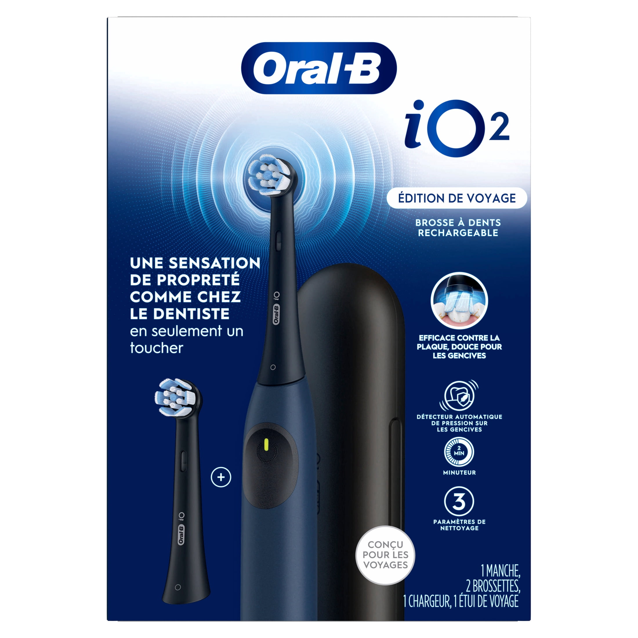 Oral-B iO2 Electric Toothbrush, Rechargeable, Travel Edition