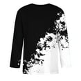 thumbnail image 4 of hlysgo Men's Three Quarter Length Sleeve Tees Casual Crew Neck 3/4 Sleeve Gradient Shirt for Men Spring Summer Clothes Gym Running Sport Tops White XXXXL, 4 of 4