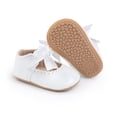 thumbnail image 2 of Yoyauz Baby Girl Mary Jane Shoes Anti Slip Rubber Sole Ballet Slippers Princess Dress Wedding Shoes Newborn Kids Shoes Toddler Shoes（0-12 Month）, 2 of 11