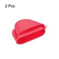 thumbnail image 3 of Uxcell 2Pcs Red Mini Oven Mitts Heat Resistant Pot Holder Pinch Grips, 3 of 6