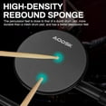 thumbnail image 3 of AODSK AED-100 Electric Drum Kit with 4 Quiet Pads, 200 Sounds, 2 Pedals - Portable Youth Beginner Set Includes Throne, Sticks & On-Ear Headphones, 3 of 9
