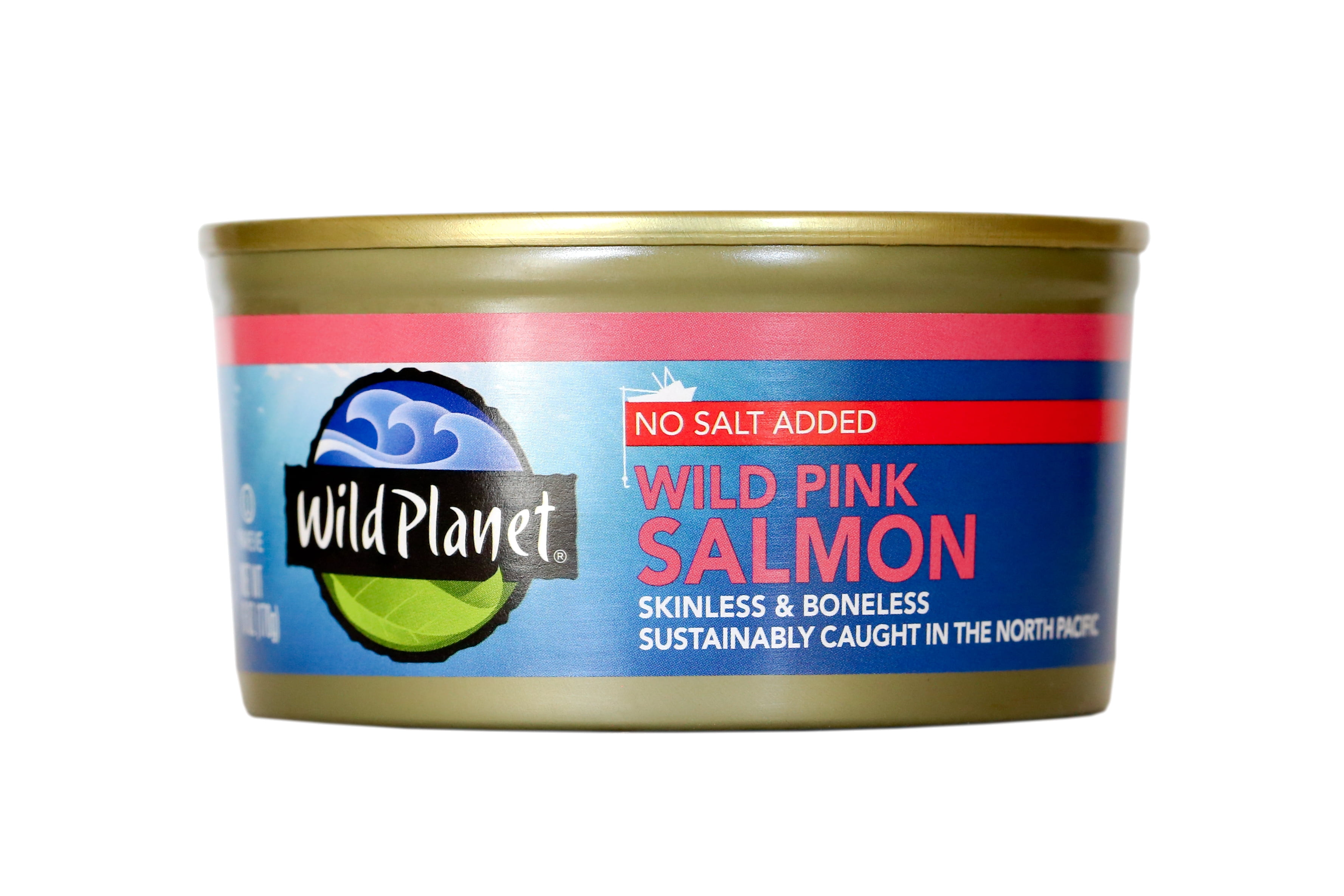(4 pack) Wild Planet North Pacific Wild Caught Pink Salmon, No Salt Added, 6 oz Can