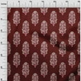 thumbnail image 2 of oneOone Cotton Poplin Fabric Leaves & Floral Block Printed Fabric 1 Yard 42 Inch Wide, 2 of 4