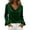 Green, variant on Women's Velvet Blouses Cocktail Evening Party Dressy Casual Blouses Long Sleeve Shirts Fashion Cowl Neck Ruched Long Sleeve Tops Red XL