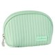 thumbnail image 4 of Bolsa de cosméticos pequeña de cuero PU con cremallera de doble capa abierta de par en par para mujeres y niñas, 4 of 6