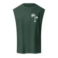 thumbnail image 4 of KPOPLK Men's Summer Fashion Beach Tank Tops: Sleeveless Muscle Basic T Shirts in a Casual Loose Pullover Design M Dark Green, 4 of 4