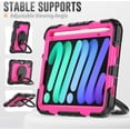 thumbnail image 5 of Case for iPad Mini 7 (A17 Pro) 2024 / iPad Mini 6 8.3'' with Screen Protector Pencil Holder [360 Rotating Hand Strap] &Stand, Drop-Proof Shockproof Cover for iPad Mini 7th/6th Generation 8.3", 5 of 7