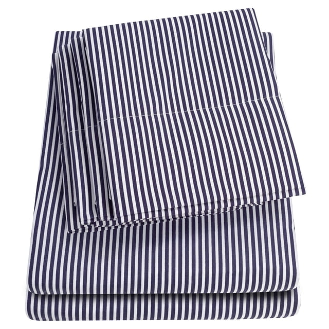 Juego de sábanas Sweet Home Collection Queen Stripe Navy