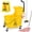 Yellow-44 Quart, variant on 34 Quart Yellow Commercial Mop Bucket with Side Press Wringer on Wheels