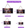 thumbnail image 5 of Spooky Halloween Night Witch Whippet Glowing Pumpkins Landscape Wood Sign Dog Lover Hanging Wall Home Decor - 12015, 5 of 5