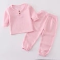 thumbnail image 2 of WERYOUNG Lightweight Boys Summer Outfits For Kids Breathable Long Sleeve Top Pants Two Piece Sets For Toddler Boy Girl Stylish Clothes Sets 18-24 Months, 2 of 7