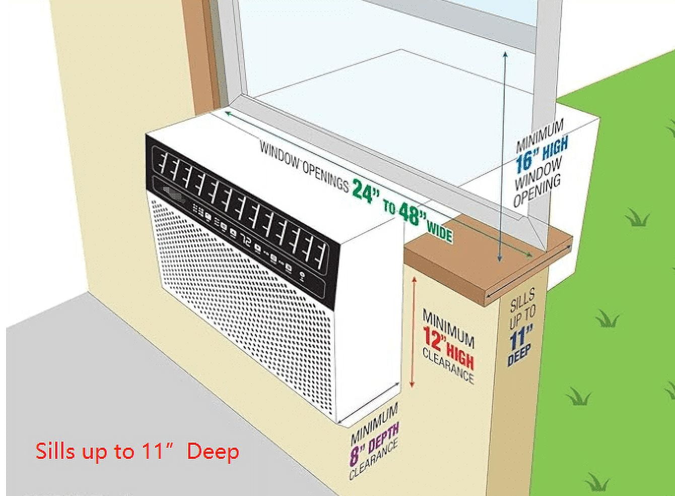 Soleus Air 10,000 BTU Air Conditioner with Heat Pump Energy Savings 115 Volts Wi-Fi, Saddle Mount