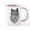 White/Pink Inside, variant on CafePress - Stylized Grey Wolf Mug - 11 oz Ceramic Mug - Novelty Coffee Tea Cup