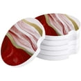 thumbnail image 1 of FMSHPON Red Gradient Marble Watercolor Pattern Set of 4 Car Coaster for Drinks, Absorbent Ceramic Stone Coasters Cup Mat with Cork Base for Home Kitchen Room Coffee Table Bar Decor, 1 of 5