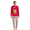thumbnail image 3 of Dr. Seuss Grinch Men's Matching Family Pajamas Set, 2-Piece, Sizes S-3X, 3 of 9