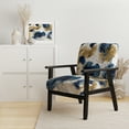 thumbnail image 2 of Designart "Abstract Pattern With Blue & Golden Textures II" Upholstered Abstract Accent Chair and Modern & Contemporary Arm Chair - Multiple Color & Pattern, 2 of 5
