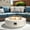 White, variant on COSIEST Outdoor Round Terrazzo White Propane Fire Pit Coffee Table w Wind Guard (Tank Outside)