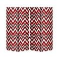 thumbnail image 3 of Benjara 3 Panel Foldable Canvas Screen with Chevron Print, Red and White, 3 of 5