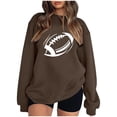 thumbnail image 1 of EQWLJWE Chandail de Football pour Femmes Décontracté à Imprimé Léopard, Col Rond, Coupe Ample, Doux, Manches Longues, Chandail à Enfiler, Hauts, Chemises, Chandails d'Halloween pour Femmes, 1 of 3