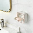 thumbnail image 4 of Jabonera con tapa abatible, sin taladros, para montar en la pared. Jabonera con tapa abatible y autodrenante para el baño, la bañera y la cocina. Organizador de jabones que ahorra espacio, 4 of 6