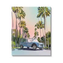 Stupell Industries Glam Brand Tropical Truck Transportation Painting Gallery Wrapped Canvas Art Print Wall Art, 16 x 20