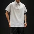 thumbnail image 3 of Camisetas casuales con cuello para hombre, ropa urbana cómoda, ropa holgada, top vintage, polo liso y elegante, camisetas para hombre al por mayor, 3 of 5