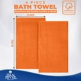 thumbnail image 6 of Dan River Bath Towel 30x60 pack of 4 Ultra Soft Quick Drying Large Cotton Towel - Orange, 6 of 10