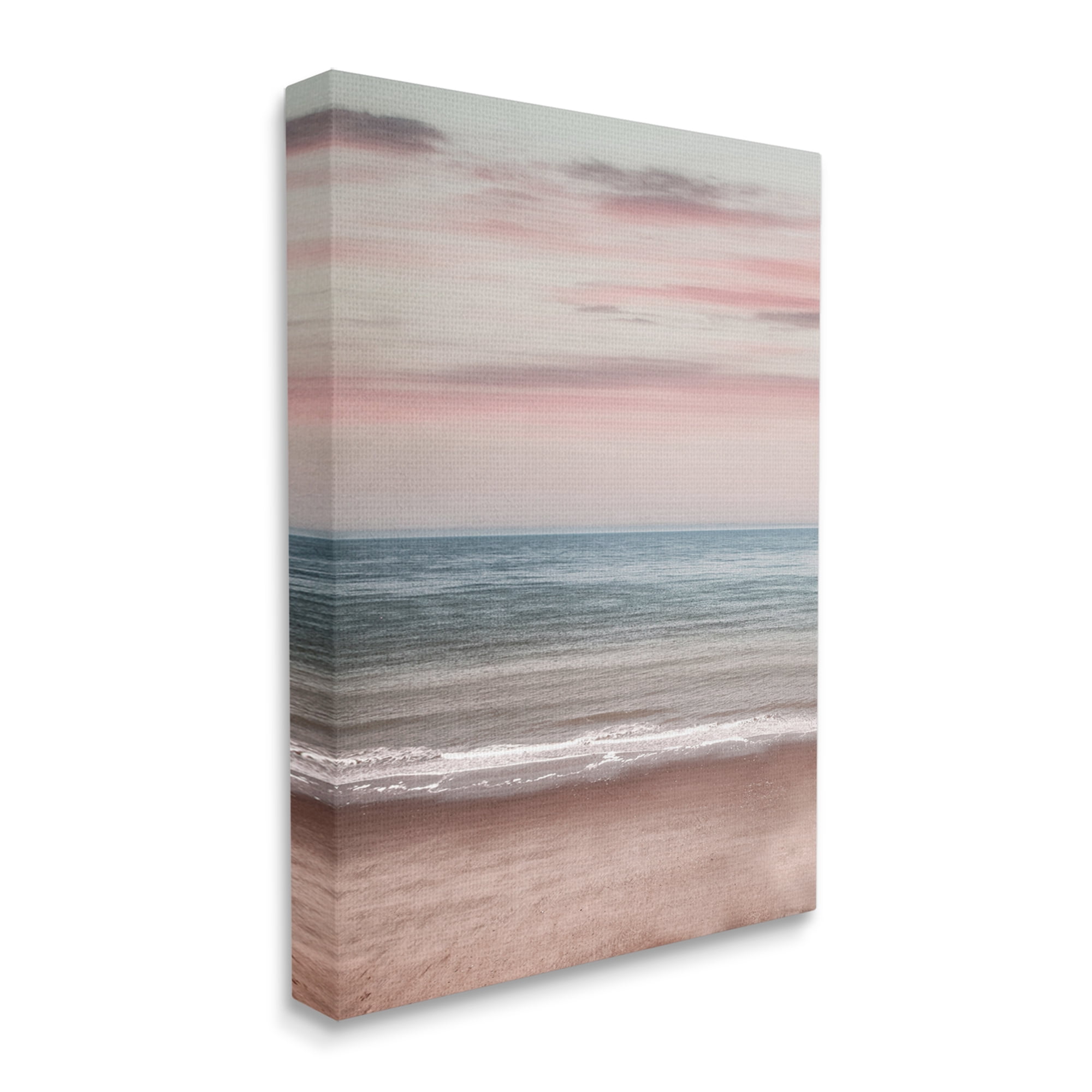 Stupell Industries Pastel Shore Sunrise Landscape Painting Gallery Wrapped Canvas Art Print Wall Art, 36 x 48