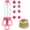 Red, variant on YAZHPA Cupcake Injector/Decorating Icing Set, 9-Piece Set, Stainless Steel Laminating gunCookie gunSqueeze cookie makerCream laminating gunLaminating nozzleSoluble beansBaking tools (Yellow 9pcs)