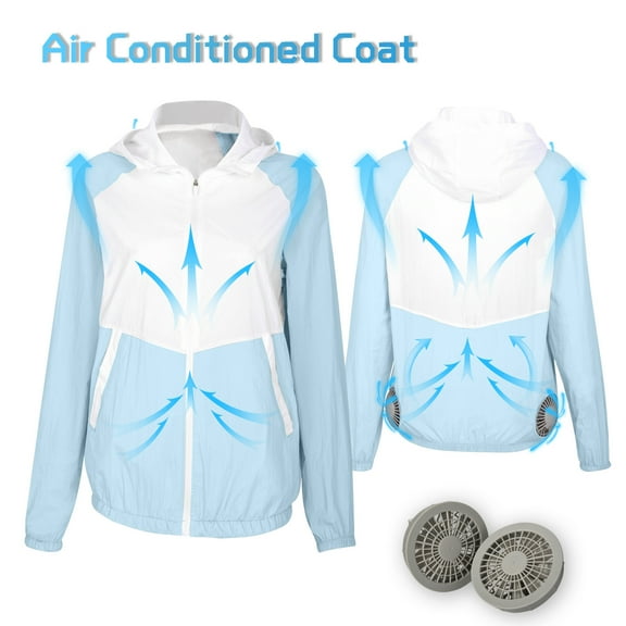 AOOCHASLIY Women Winter Coat Women and Men's Fan Clothing and Conditioned Coat Outdoor Work