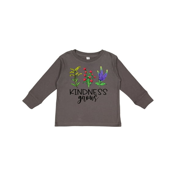 Inktastic Kindness Grows Wildflowers Boys or Girls Long Sleeve Toddler T-Shirt