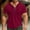 Red, variant on Hoodies Mens Quarter Zipper Short Sleeve Hooded T-Shirts Drawstring Lightweight V Neck Pullover Summer Athletic Shirt