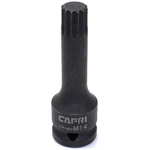 Capri Tools 30069 14mm XZN Triple Square Impact Bit Socket with 1/2