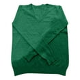 thumbnail image 3 of Warm Sweaters for Women V Neck Classic Soft Pullover Sweater Loose Casual Long Sleeve 2025 Fall Winter Green 2XL, 3 of 4