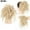 F, variant on High Temperature Silk Synthetic Messy Bun Wig with Elastic Band Natural Fiber Hairpiece
