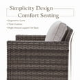 thumbnail image 5 of PARKWELL 5 Pieces Patio Rattan Furniture with 41" Fire Pit Table and Deep Seat Swivel Gliders,Gray Wicker and Beige Cushions, 5 of 6