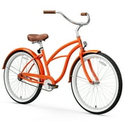 sixthreezero Women's Single Speed Beach Cruiser Bicycle, 26" Wheels and 17" Frame, Orange