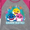 thumbnail image 3 of Baby Shark - Sharktastic - Toddler And Youth Girls Raglan Graphic T-Shirt, 3 of 6