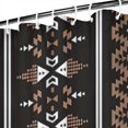 thumbnail image 3 of Brown Striped Geometric Pattern Shower Curtain 84"x72" ,Bathroom Decorative Shower Curtains Set with 12 Hooks,Modern Waterproof Washable Shower Curtain, 3 of 6