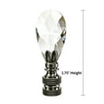 thumbnail image 2 of Swarovski Crystal Small Teardrop Nickel Base Lamp Finial 2.25"h, 2 of 5