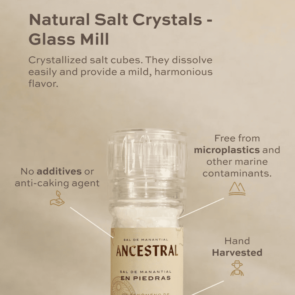 (6 pack) Natural Salt Crystals - Glass Mill